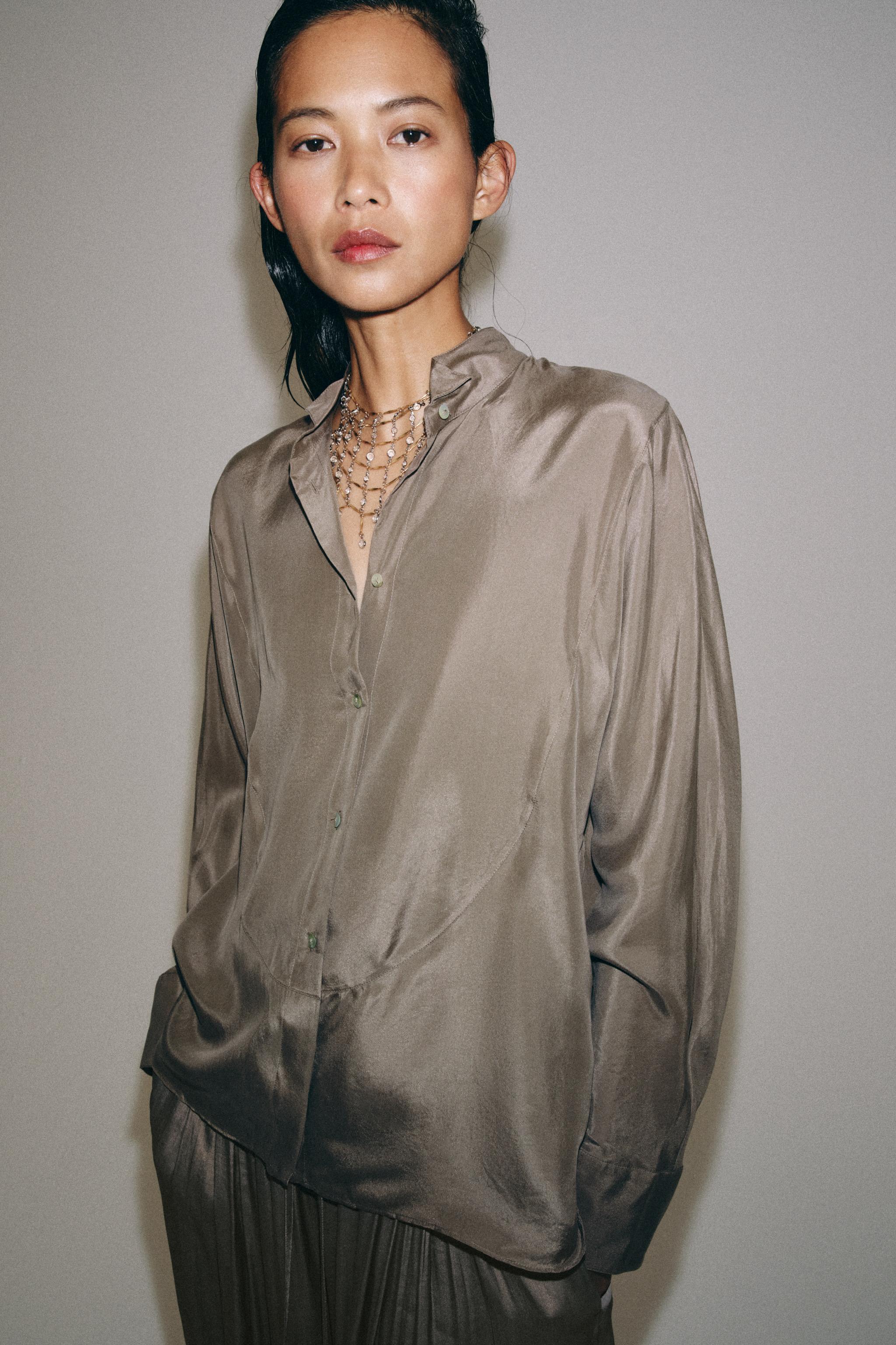 CHEMISE FLUIDE 100% SOIE ZW COLLECTION